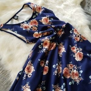Agnes and Dora blue floral skater dress